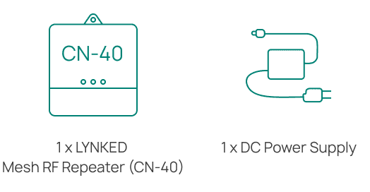 Box contents for the CN-40 and its included accessories